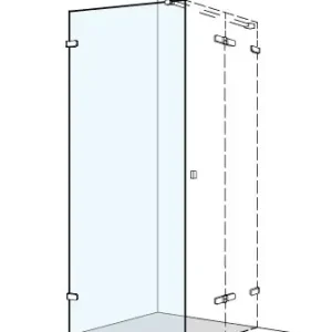 Paroi latérale Koralle S505 Plus Chromé Verre clair Plus Commande En Gros